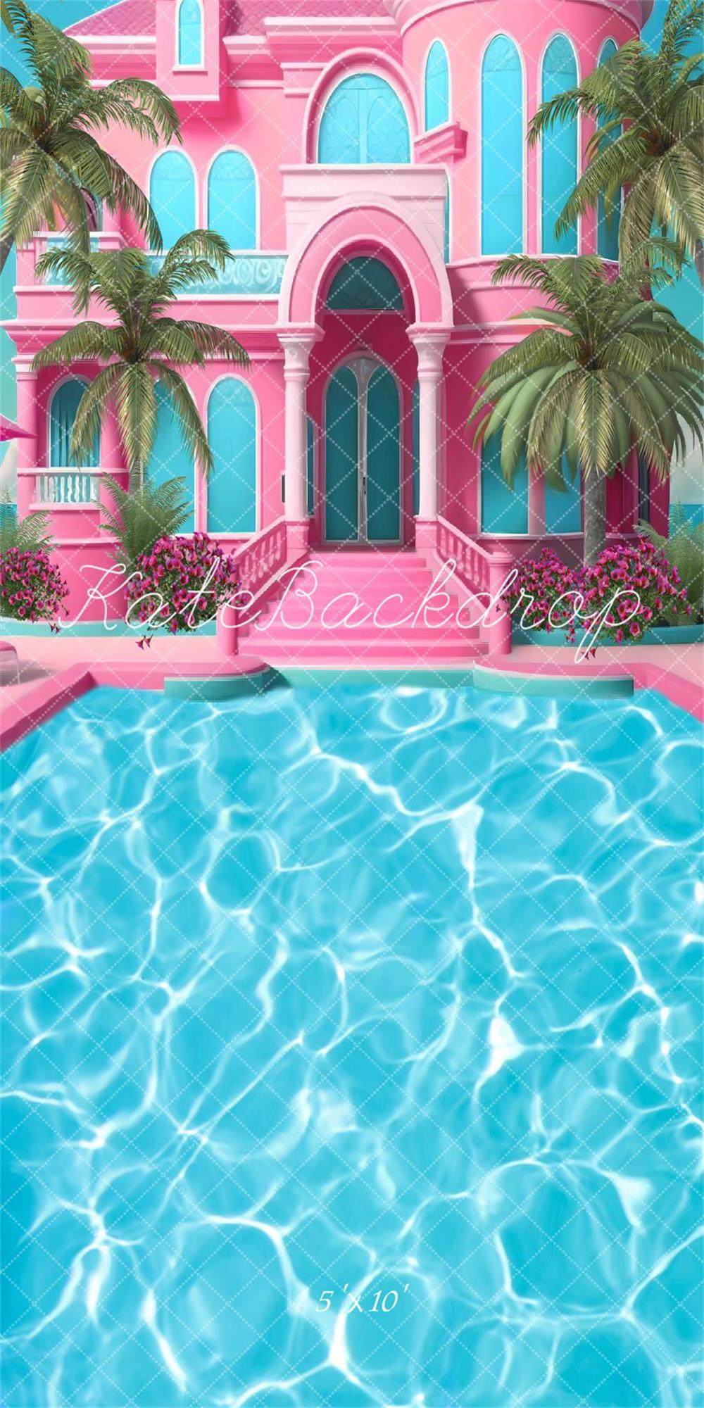 Kate Balayage Été Piscine Rêve de poupée Toile de fond conçu par Ashley Paul - Kate Backdrop FR