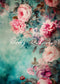 Kate Rose Bleu-vert Floral Beaux-arts Toile de fond Conçu par Patty Robert - Kate Backdrop FR