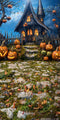 Kate Sweep Mur-à-Sol Halloween Citrouille Maison Toile de fond conçue par Chain Photographie - Kate Backdrop FR