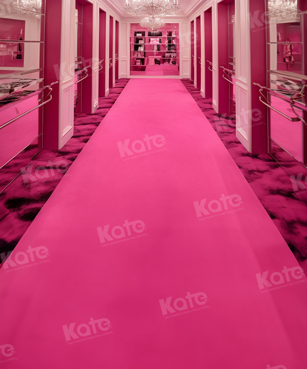 Kate Fantaisie Poupée Maison Couloir Rose Toile de fond pour la photographie - Kate Backdrop FR