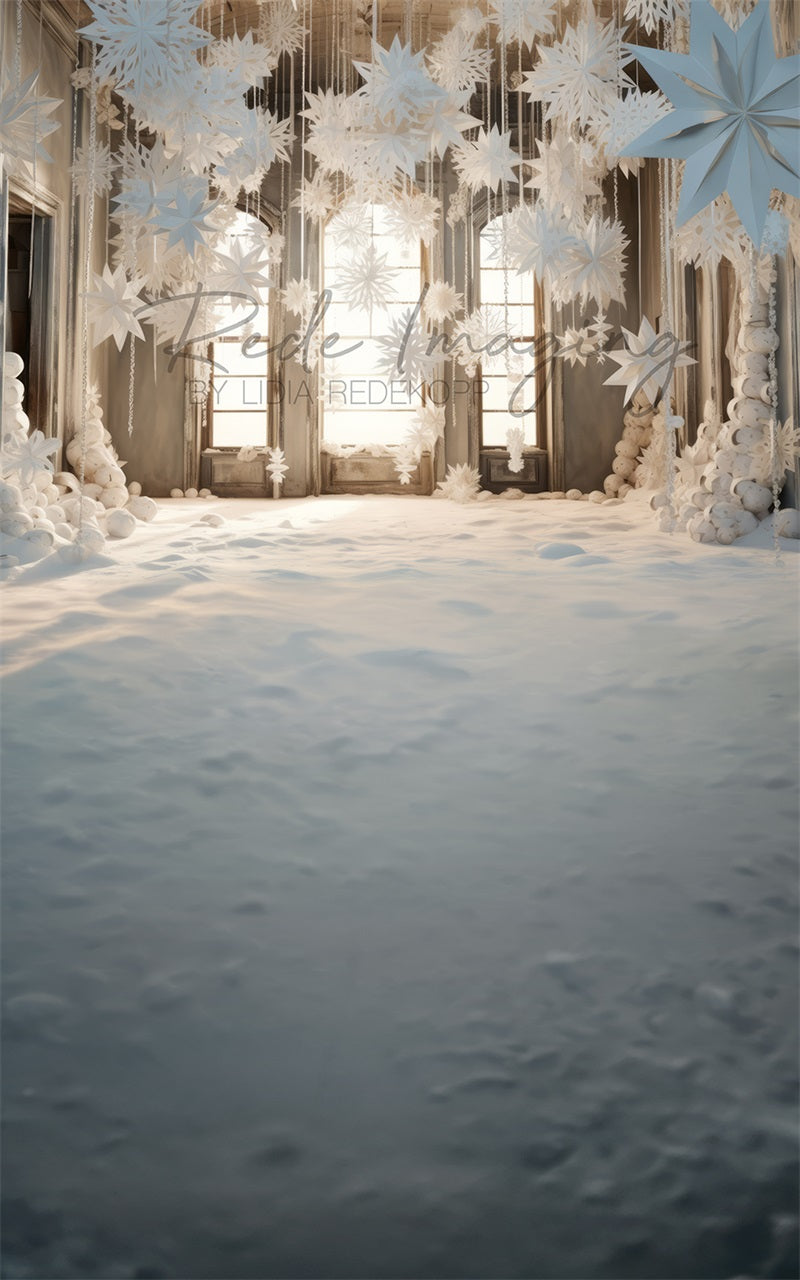 Kate Balayage Flocon de neige en papier Toile de fond conçue par Lidia Redekopp