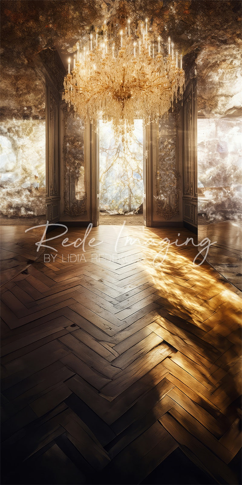 Kate Sweep Mur-à-Sol Lumière & Miroirs Toile de fond conçue par Lidia Redekopp - Kate Backdrop FR