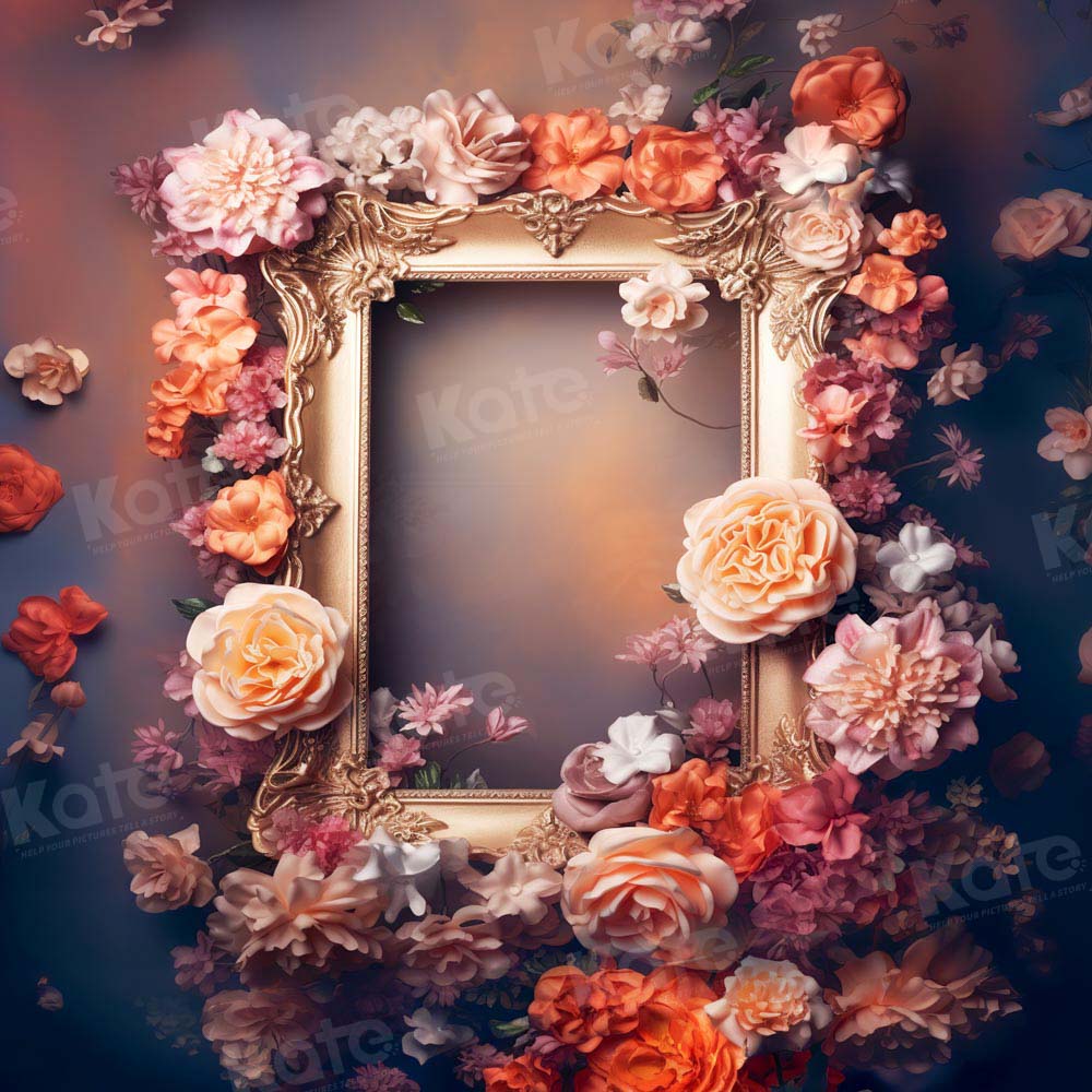 Kate Beaux-Arts Fleurs rouges Cadre photo Toile de fond conçue par Emetselch - Kate Backdrop FR