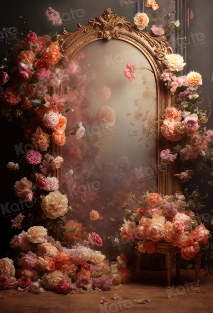 Kate Rose Floral Miroir Fête des mères Toile de fond conçue par Chain Photographie