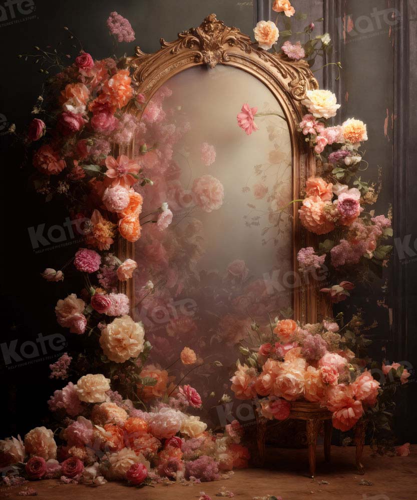 Kate Rose Floral Miroir Fête des mères Toile de fond conçue par Chain Photographie