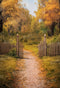 Kate Bokeh Automne Arbre Clôture Toile de fond pour la photographie - Kate Backdrop FR