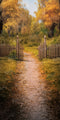 Kate Sweep Mur-à-Sol Bokeh Automne Arbre Clôture Toile de fond pour la photographie - Kate Backdrop FR