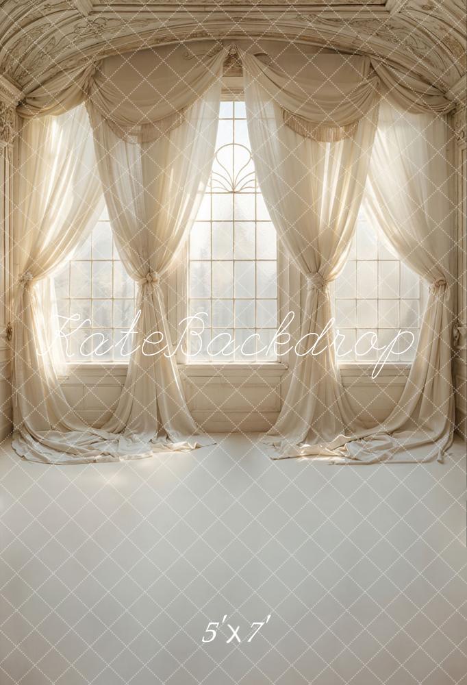 Kate Élégant Blanc Rideau Fenêtre en arc Toile de fond conçue par Emetselch - Kate Backdrop FR