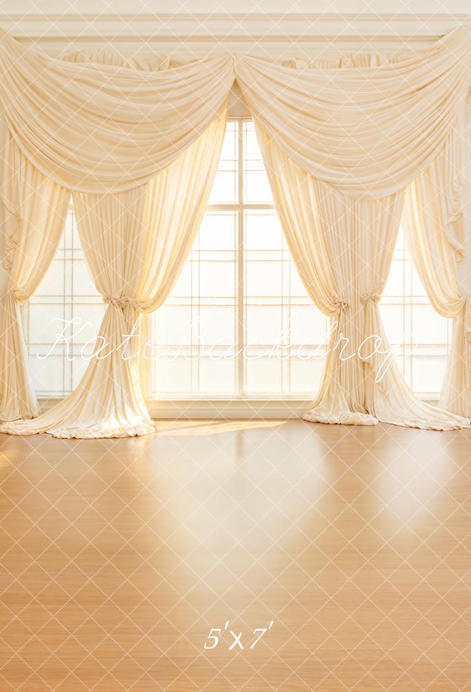 Kate Vintage Beige Rideau Fenêtre Soleil Toile de fond conçue par Emetselch - Kate Backdrop FR
