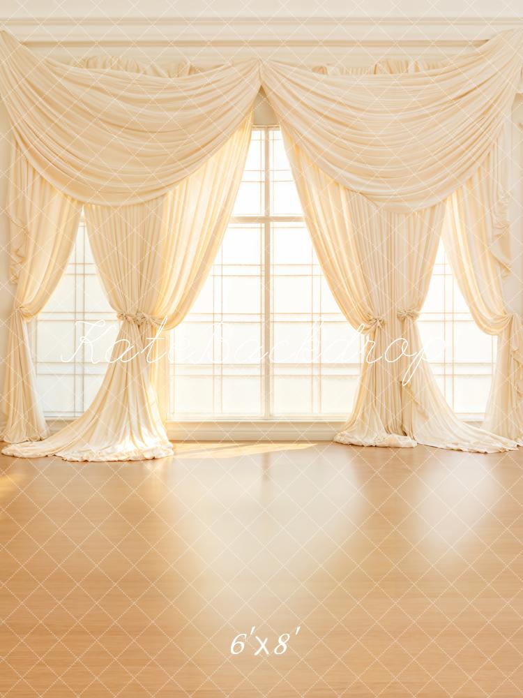 Kate Vintage Beige Rideau Fenêtre Soleil Toile de fond conçue par Emetselch - Kate Backdrop FR