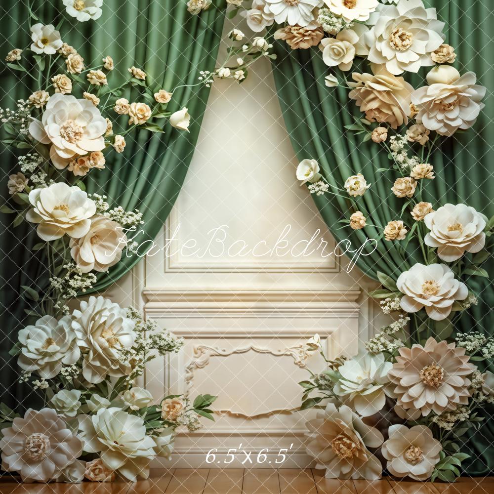 Kate Printemps Fleurs Rideau Mur Vintage Toile de fond conçue par Emetselch - Kate Backdrop FR