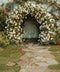 Kate Printemps Prairie Chemin de pierre Arche Florale Toile de fond conçue par Emetselch - Kate Backdrop FR