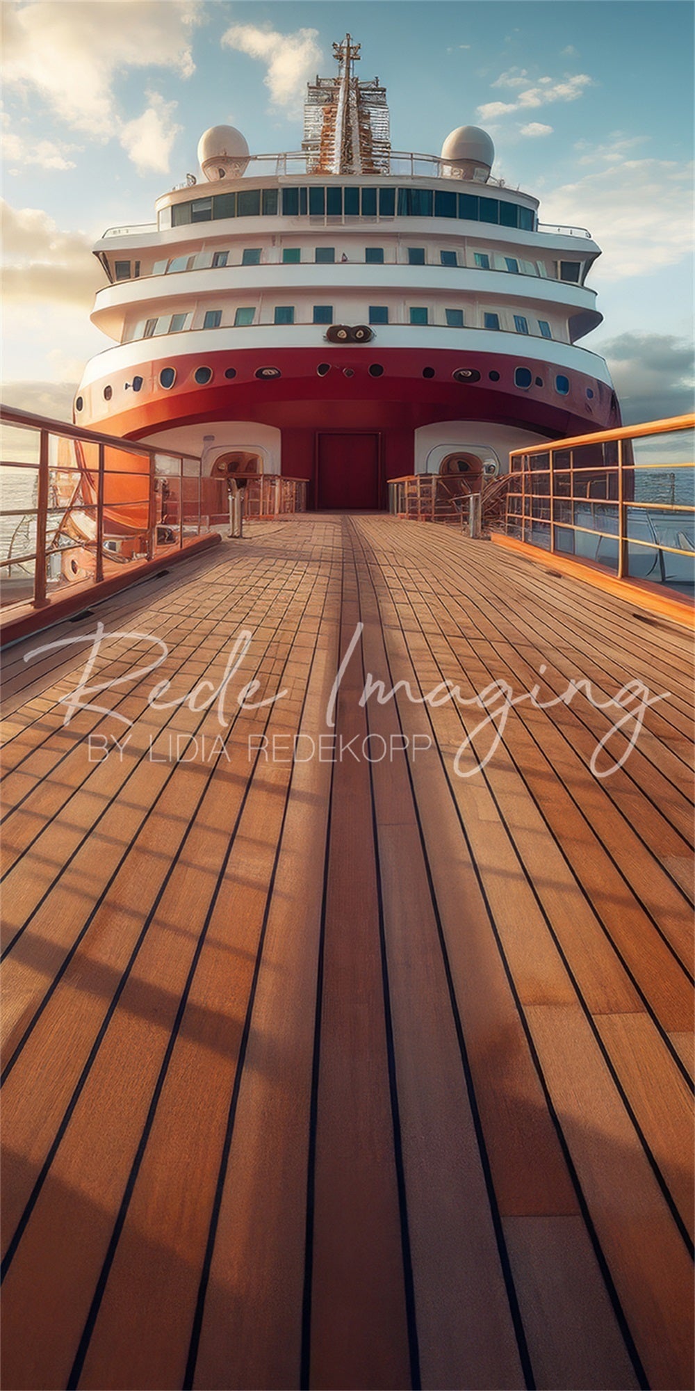 Kate Sweep Mur-à-Sol Croisière avec moi Bateau Voyage Toile de fond conçue par Lidia Redekopp - Kate Backdrop FR