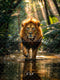 Kate Été Nature Tropical Forêt tropicale Rivière Lion Toile de fond conçue par Chain Photographie - Kate Backdrop FR