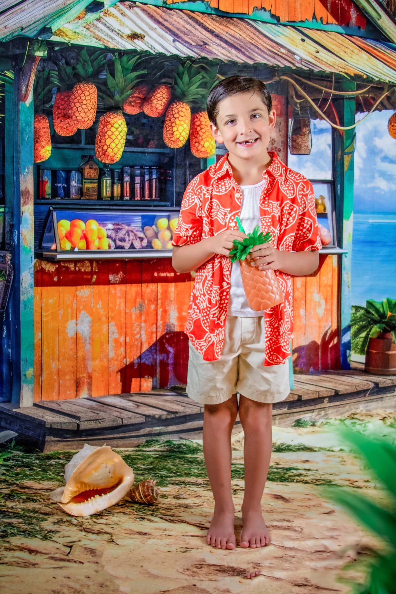 Kate Sweep Mur-à-Sol Été Mer Plage Magasin de fruits Toile de fond conçue par Lidia Redekopp - Kate Backdrop FR
