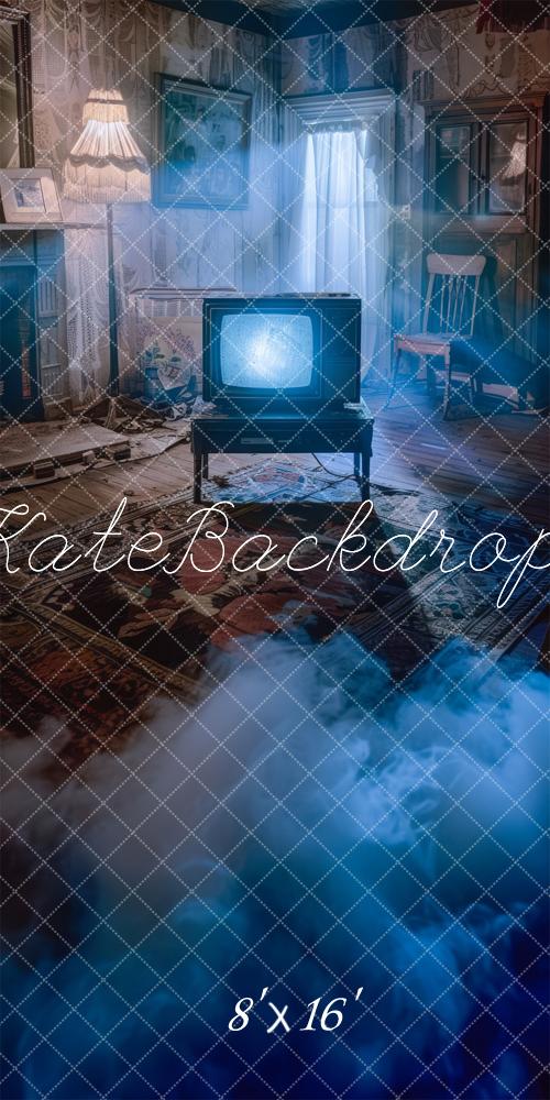 Kate Sweep Mur-à-Sol Horreur Chambre Poltergeist Télé Toile de fond conçue par Mini MakeBelieve - Kate Backdrop FR