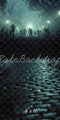 Kate Sweep Mur-à-Sol Horreur Zombi Escaliers Nuit Toile de fond conçue par Mini MakeBelieve - Kate Backdrop FR