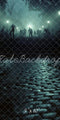 Kate Sweep Mur-à-Sol Horreur Zombi Escaliers Nuit Toile de fond conçue par Mini MakeBelieve - Kate Backdrop FR