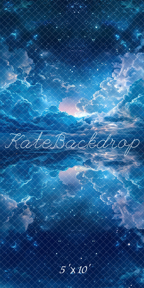 Kate Sweep Mur-à-Sol Nuit de rêve Ciel Nuages Toile de fond conçue par Mini MakeBelieve