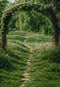 Kate Printemps Forêt Arche Jardin Chemin Vert Toile de fond conçue par Emetselch - Kate Backdrop FR