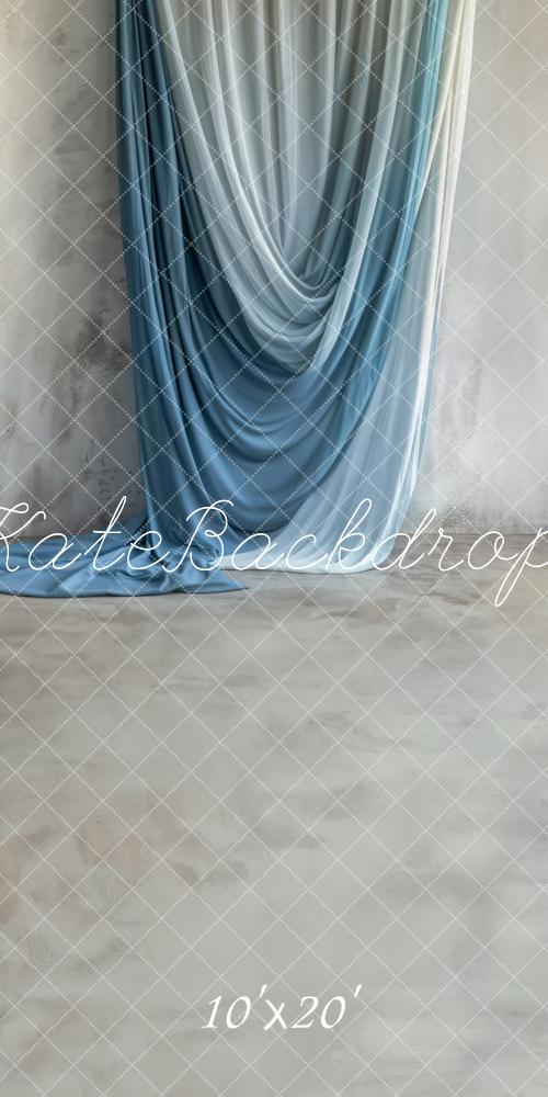 Kate Bleu Tissu drapé Portrait Toile de fond conçue par Emetselch - Kate Backdrop FR