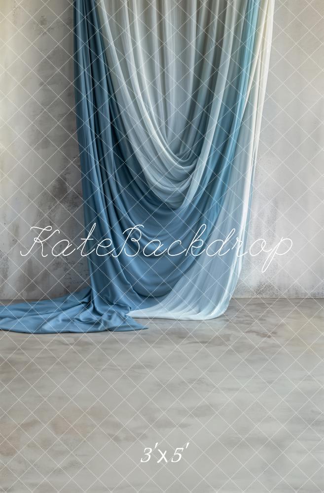 Kate Bleu Tissu drapé Portrait Toile de fond conçue par Emetselch - Kate Backdrop FR