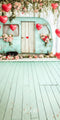 Kate Sweep Mur-à-Sol Romantique Fleurs Voiture Toile de fond conçue par Patty Roberts - Kate Backdrop FR