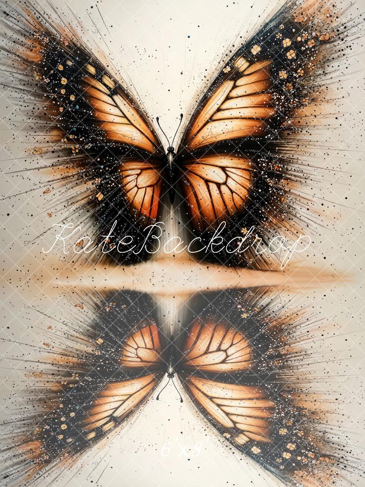 Kate Papillon Art Portrait Marron Toile de fond conçue par Emetselch - Kate Backdrop FR