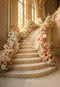 Kate Printemps Escaliers Mariage Fleurs Toile de fond conçue par Emetselch - Kate Backdrop FR