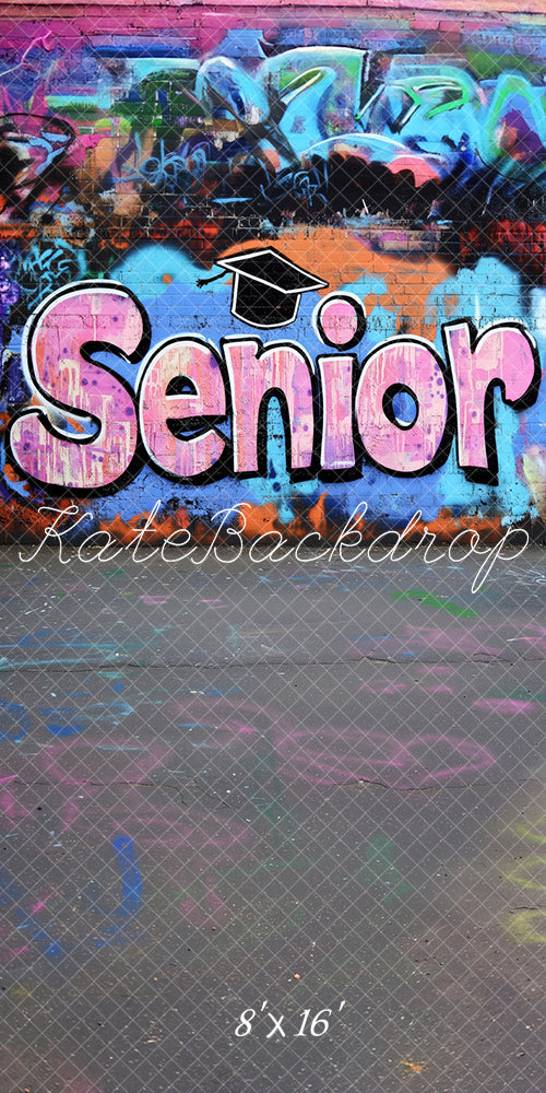 Kate Sweep Mur-à-Sol Senior Mur de Graffitis Toile de fond conçue par Patty Roberts - Kate Backdrop FR