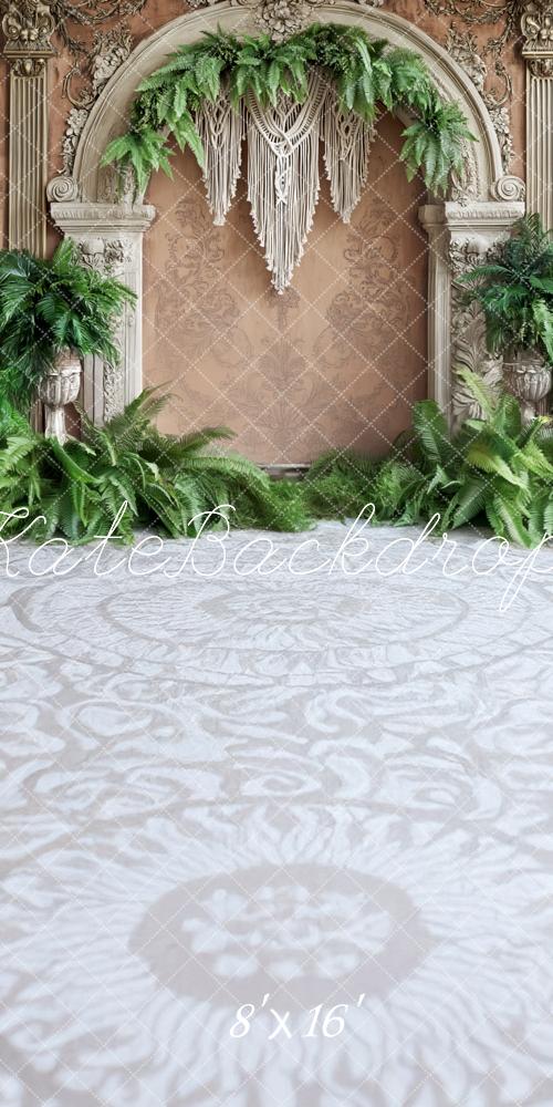 Kate Sweep Mur-à-Sol Bohème Tropical Arche Plantes Toile de fond conçue par Mini MakeBelieve - Kate Backdrop FR