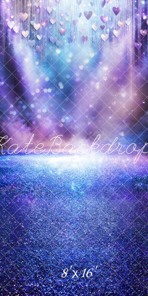 Kate Sweep Mur-à-Sol Bokeh Scène Paillettes Violet Toile de fond conçue par Chain Photographie - Kate Backdrop FR