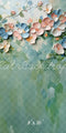 Kate Sweep Mur-à-Sol Fleurs Peinture Pastel Beaux-Arts Vert Toile de fond conçue par GQ - Kate Backdrop FR