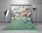 Kate Sweep Mur-à-Sol Fleurs Peinture Pastel Beaux-Arts Vert Toile de fond conçue par GQ - Kate Backdrop FR