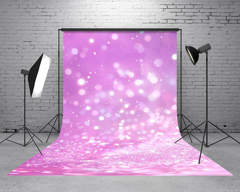 Kate Sweep Mur-à-Sol Bokeh Scène Paillettes Rose Toile de fond conçue par Chain Photographie - Kate Backdrop FR