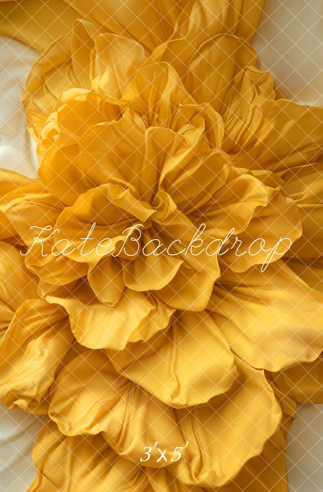Kate Fleur Jaune Nouveau-né Mur/Sol Toile de fond conçue par Emetselch - Kate Backdrop FR