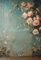 Kate Beaux-arts Vintage Floral Mur Bleu Toile de fond conçue par Emetselch - Kate Backdrop FR