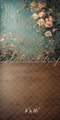 Kate Sweep Mur-à-Sol Beaux-arts Vintage Floral Mur Bleu Toile de fond conçue par Emetselch - Kate Backdrop FR