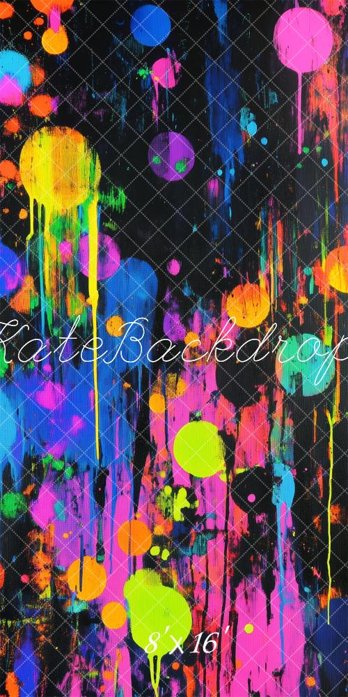 Kate Sweep Mur-à-Sol Abstrait Graffitis Coloré Toile de fond conçue par Patty Roberts - Kate Backdrop FR