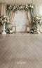 Kate Sweep Mur-à-Sol Mariage Fleurs Rideaux Rustique Toile de fond conçue par Patty Roberts - Kate Backdrop FR