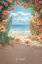 Kate Été Plage Planche de surf Fleurs Toile de fond conçue par Emetselch - Kate Backdrop FR