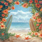 Kate Été Plage Planche de surf Fleurs Toile de fond conçue par Emetselch - Kate Backdrop FR