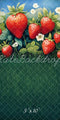 Kate Sweep Mur-à-Sol Été Champ de Fraises Herbe Toile de fond conçue par Emetselch - Kate Backdrop FR