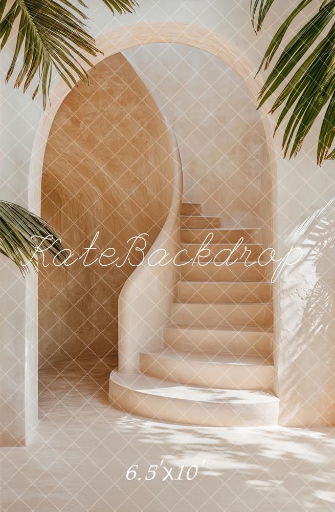 Kate Arche Tropical Escaliers Beige Toile de fond conçue par Emetselch - Kate Backdrop FR