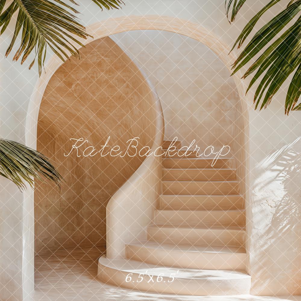 Kate Arche Tropical Escaliers Beige Toile de fond conçue par Emetselch - Kate Backdrop FR