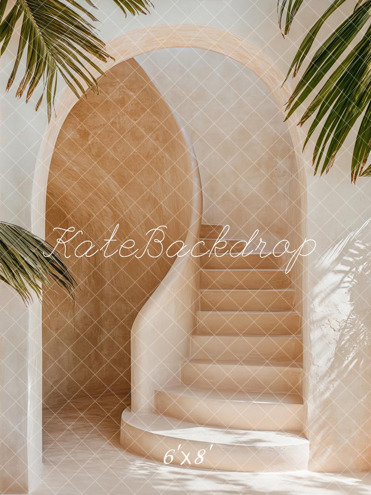 Kate Arche Tropical Escaliers Beige Toile de fond conçue par Emetselch - Kate Backdrop FR