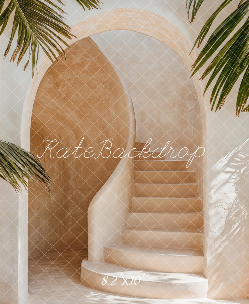 Kate Arche Tropical Escaliers Beige Toile de fond conçue par Emetselch - Kate Backdrop FR