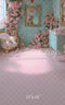 Kate Sweep Mur-à-Sol Chambre Vintage Roses Miroir Toile de fond conçue par Mini MakeBelieve - Kate Backdrop FR