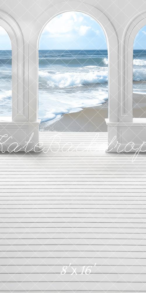Kate Sweep Mur-à-Sol Été Plage Mer Arche Toile de fond conçue par Mini MakeBelieve - Kate Backdrop FR