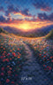 Kate Sweep Mur-à-Sol Coucher de soleil Fleurs Chemin Toile de fond conçue par Megan Leigh - Kate Backdrop FR
